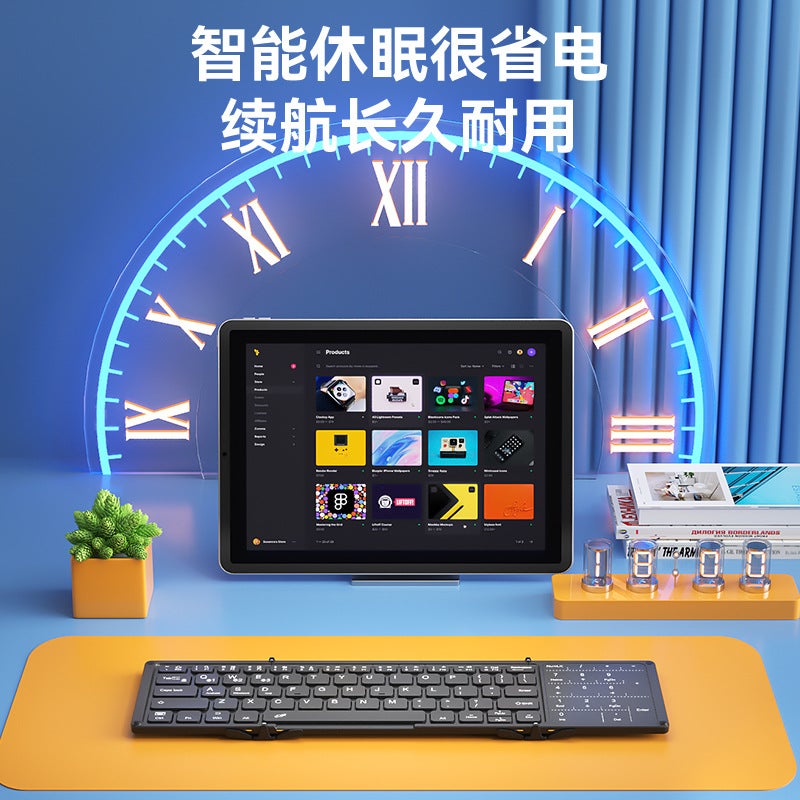 Bow Hangshi Hb318D Bluetooth Foldableing Keyboard And Mouse Set Mobile Phone Laptop Universal Gift Portable - Image 4